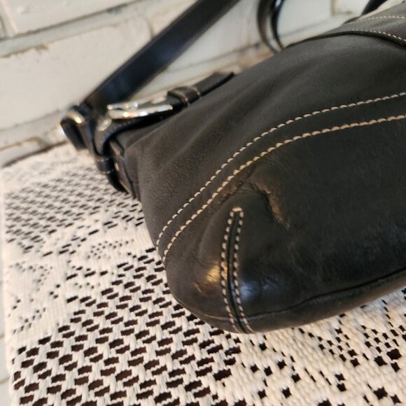 Like New Coach Legacy Black Leather Crossbody Bag Purse - Picture 7 of 10